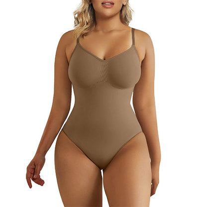 SHAPERX Tummy Control Shapewear Adjustable Straps Seamless Thong Body Shaper SHAPERX