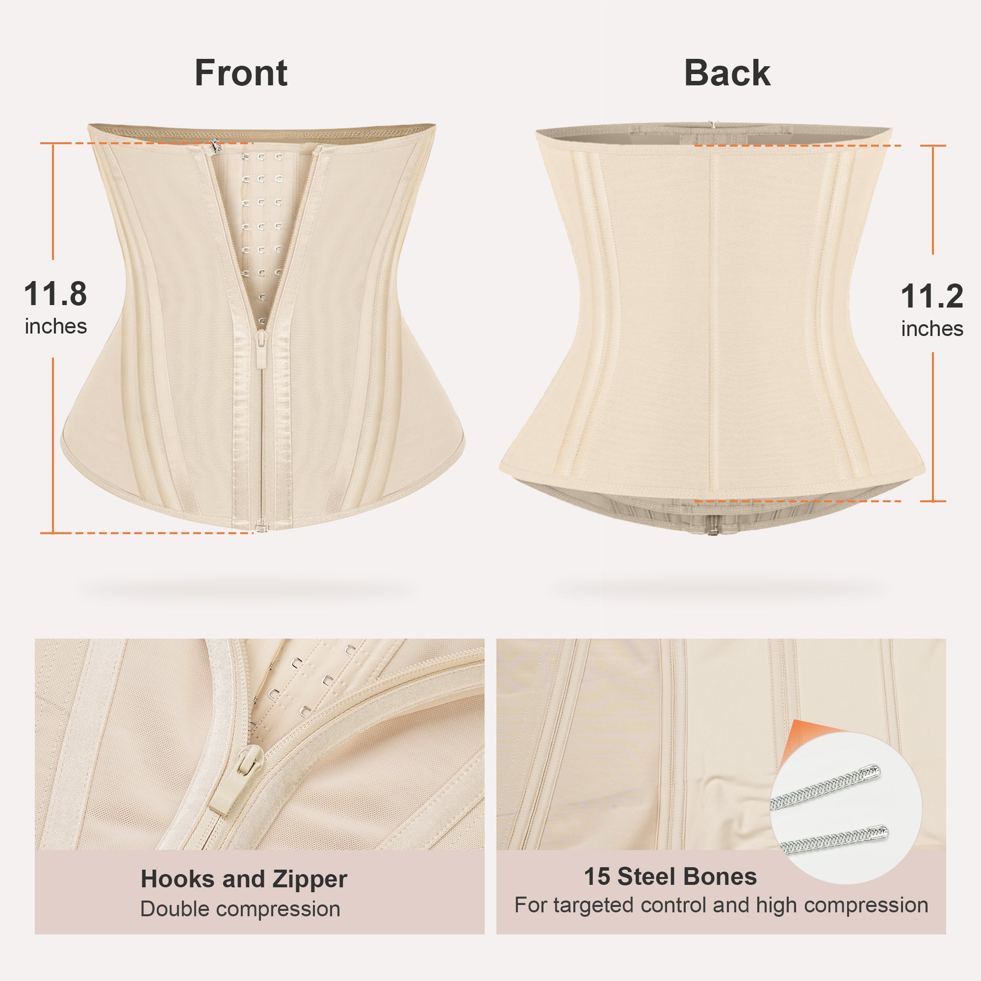 SHAPD® Waist Trainer Corset for Workout & Hourglass Shaping