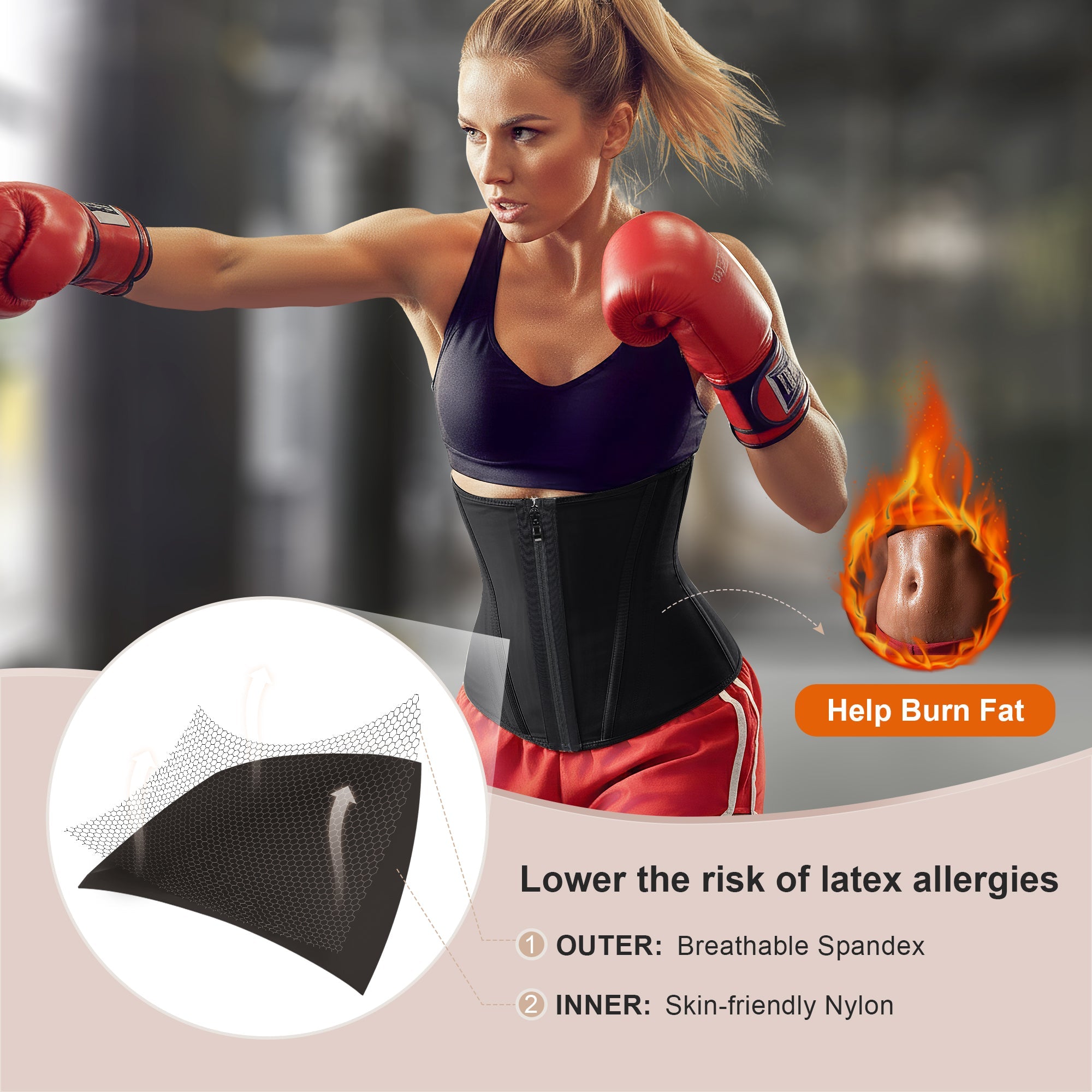 SHAPD® Waist Trainer Corset for Workout & Hourglass Shaping