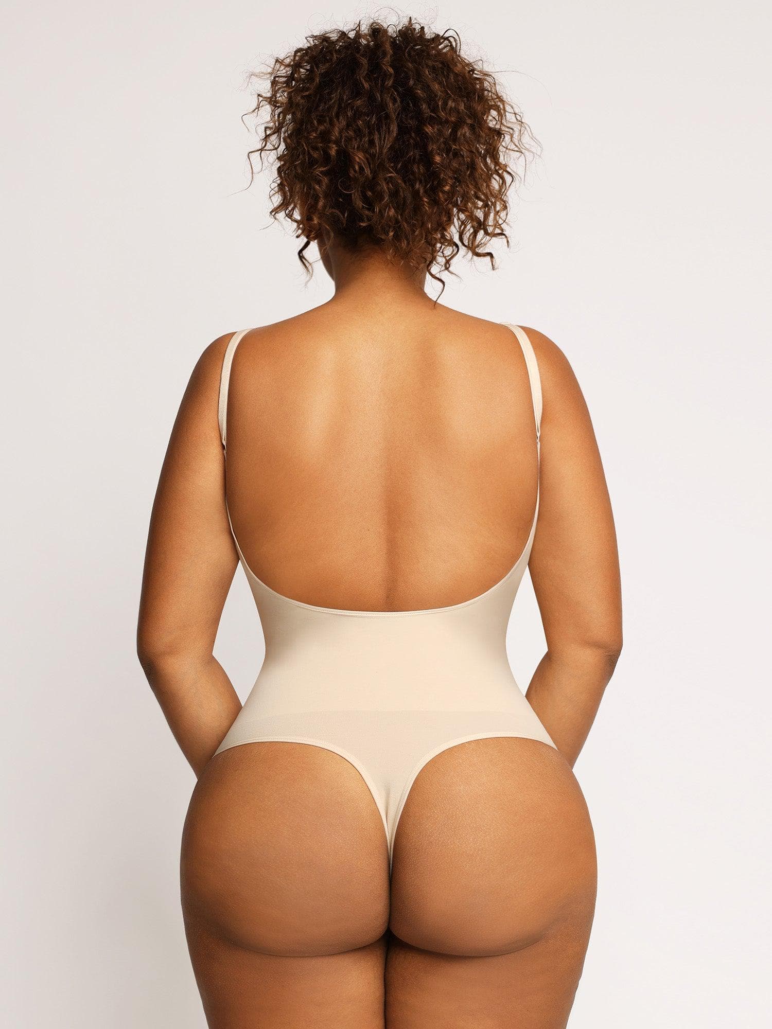 Popilush® shapewear bodysuit with low back and butt-lifting, ideal for comfort and style.