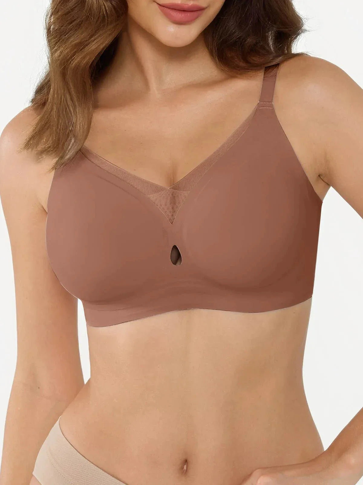 Popilush® Coffee / S Seamless Breathable Contour Bra