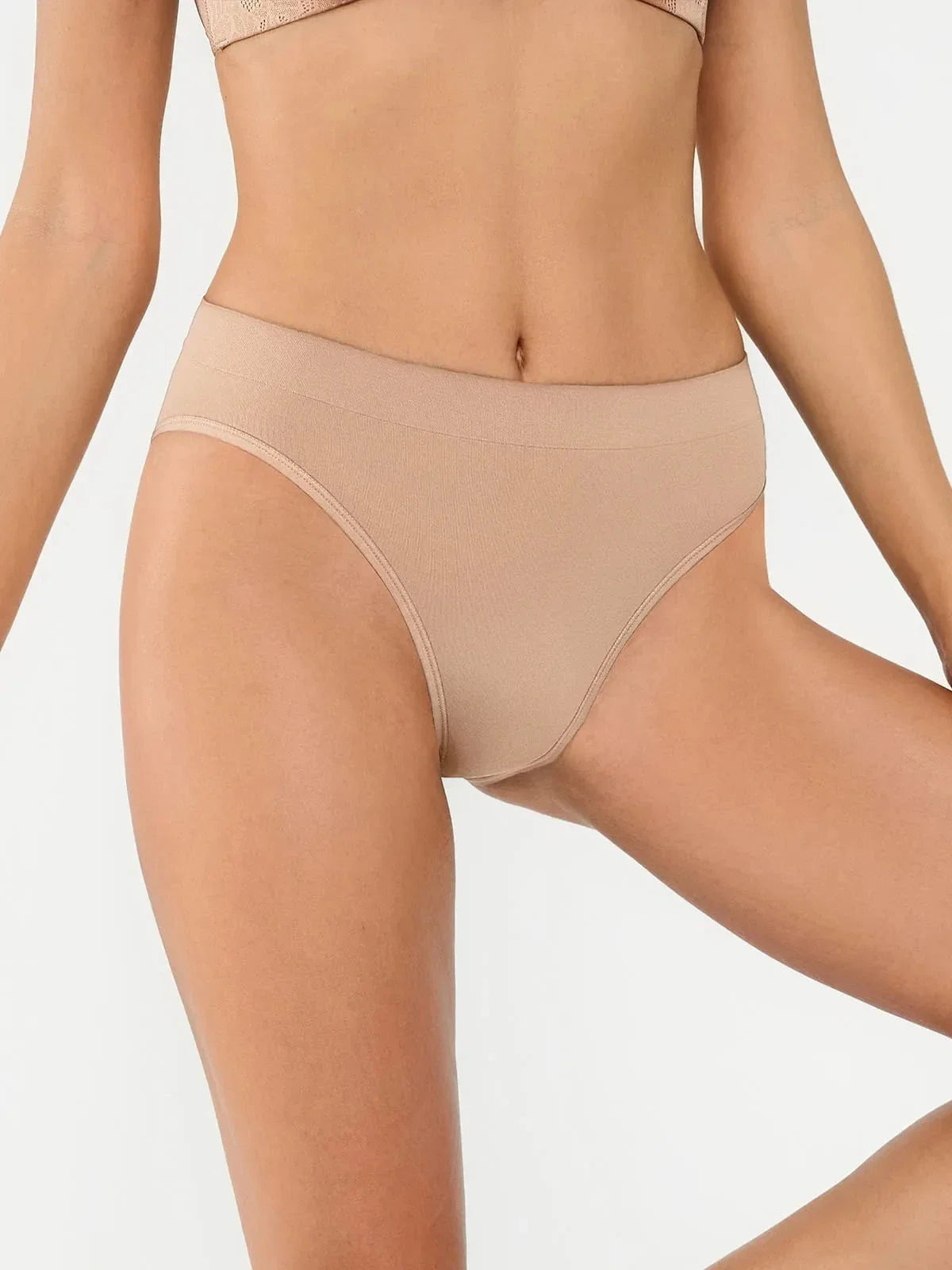 Popilush® Seamless Ribbed-Waist Brief