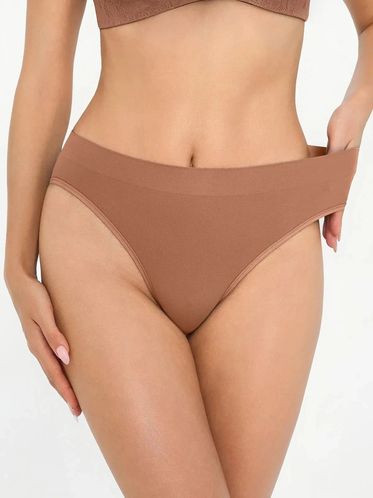 Popilush® Seamless Ribbed-Waist Brief