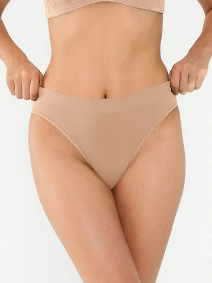 Popilush® Skin / S Seamless Ribbed-Waist Brief